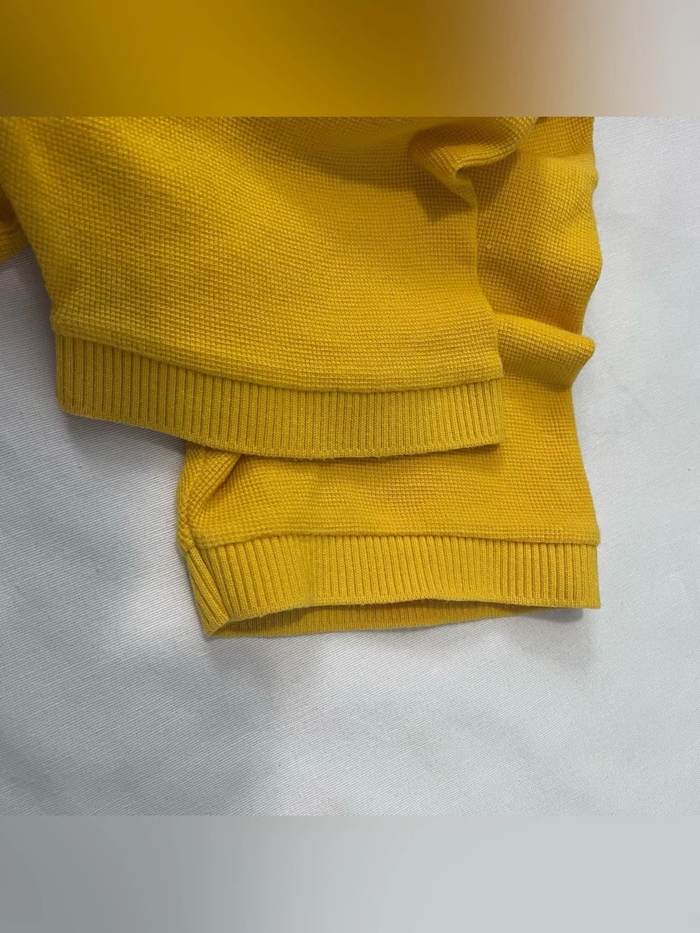 Vintage Polo Sport Ralph Lauren Yellow Stripe Waffle Knit Polo L Preppy Y2K